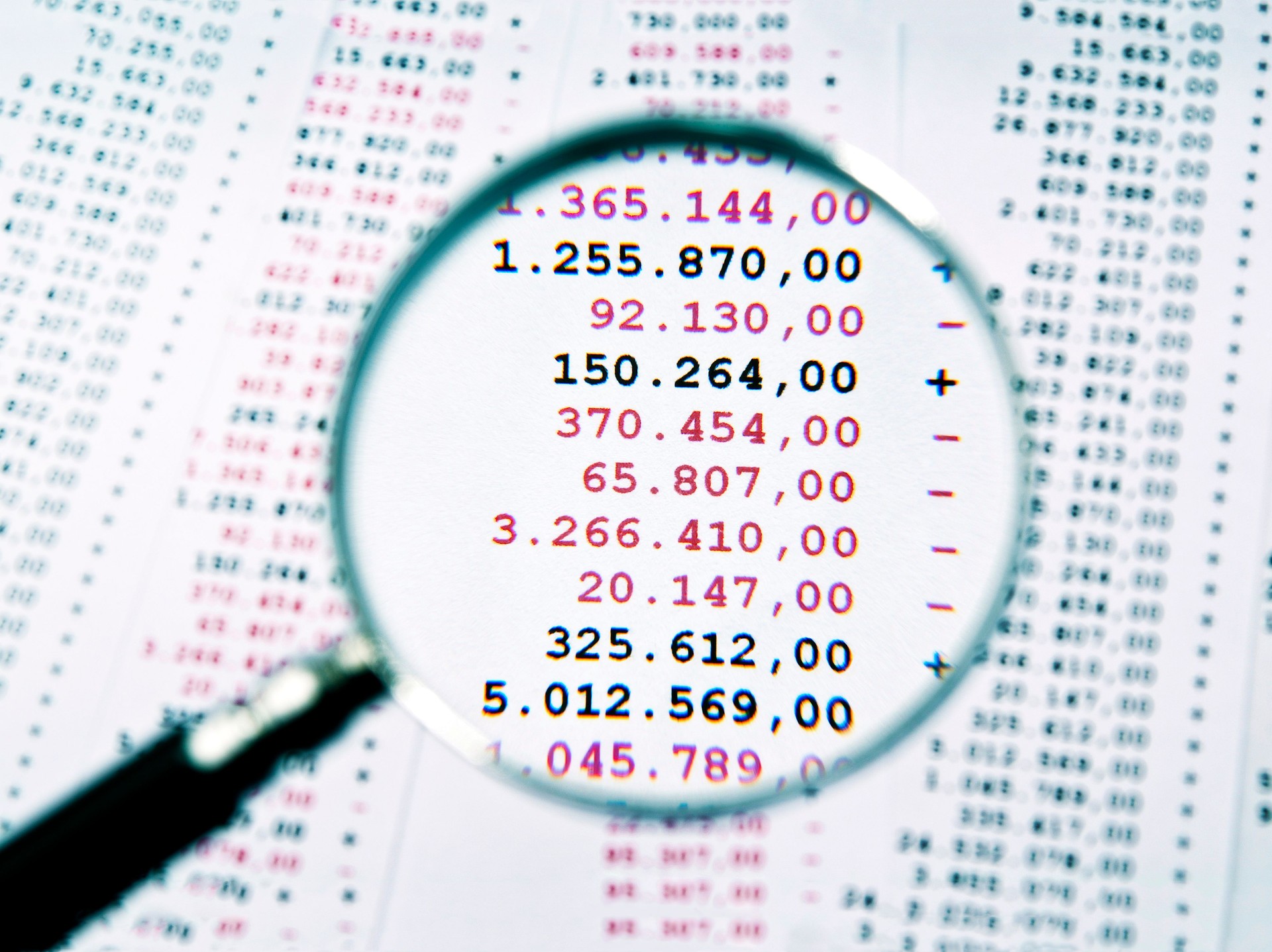 Magnifier and negative numbers